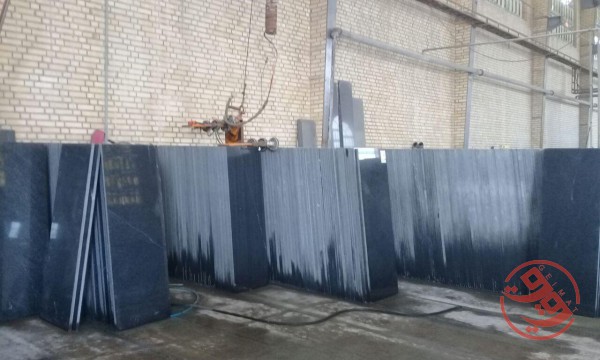 قیمت سنگ مزاری نطنزمشکی۳سانتی ممتاز خطدار ایلیا